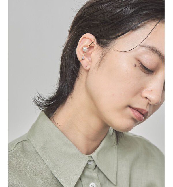 Jouete「パール&times;ジルコニア イヤーブリッジ」|イヤーカフ|