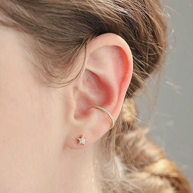 STAR JEWELRY「DIAMOND EAR CUFF（M）」|ピアス|