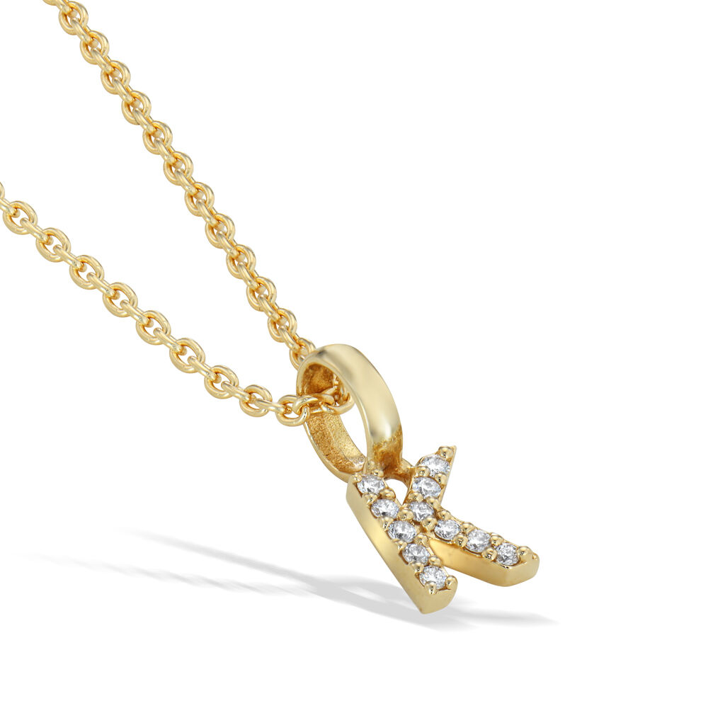 STAR JEWELRY「DIAMOND INITIAL CHARM (K)」|ネックレス|