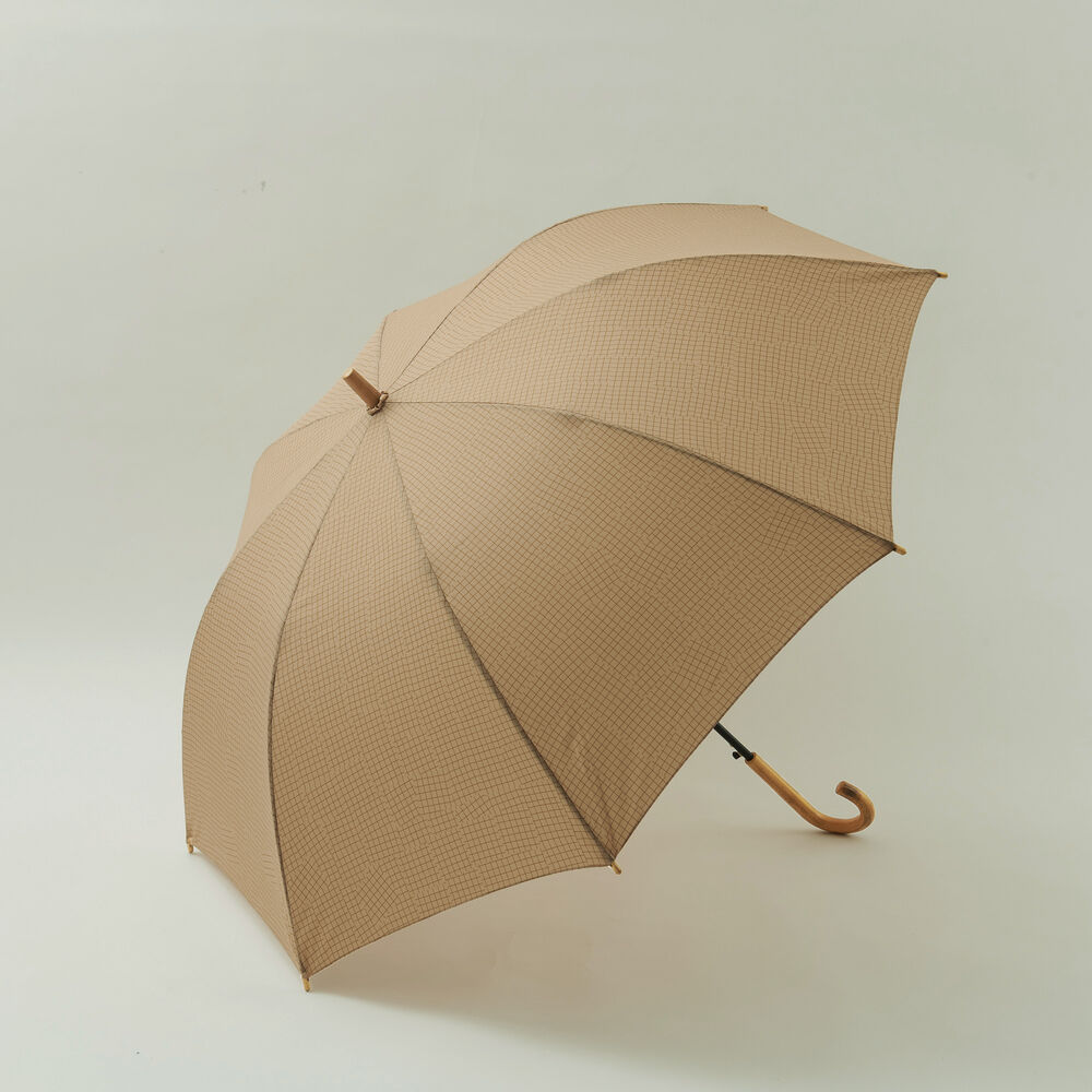 BACKYARD FAMILY「392 plus m 傘 メンズ 通販 サンキューニプリュスエム 65 大きめ 長傘 65cm」|傘|ベージュ2