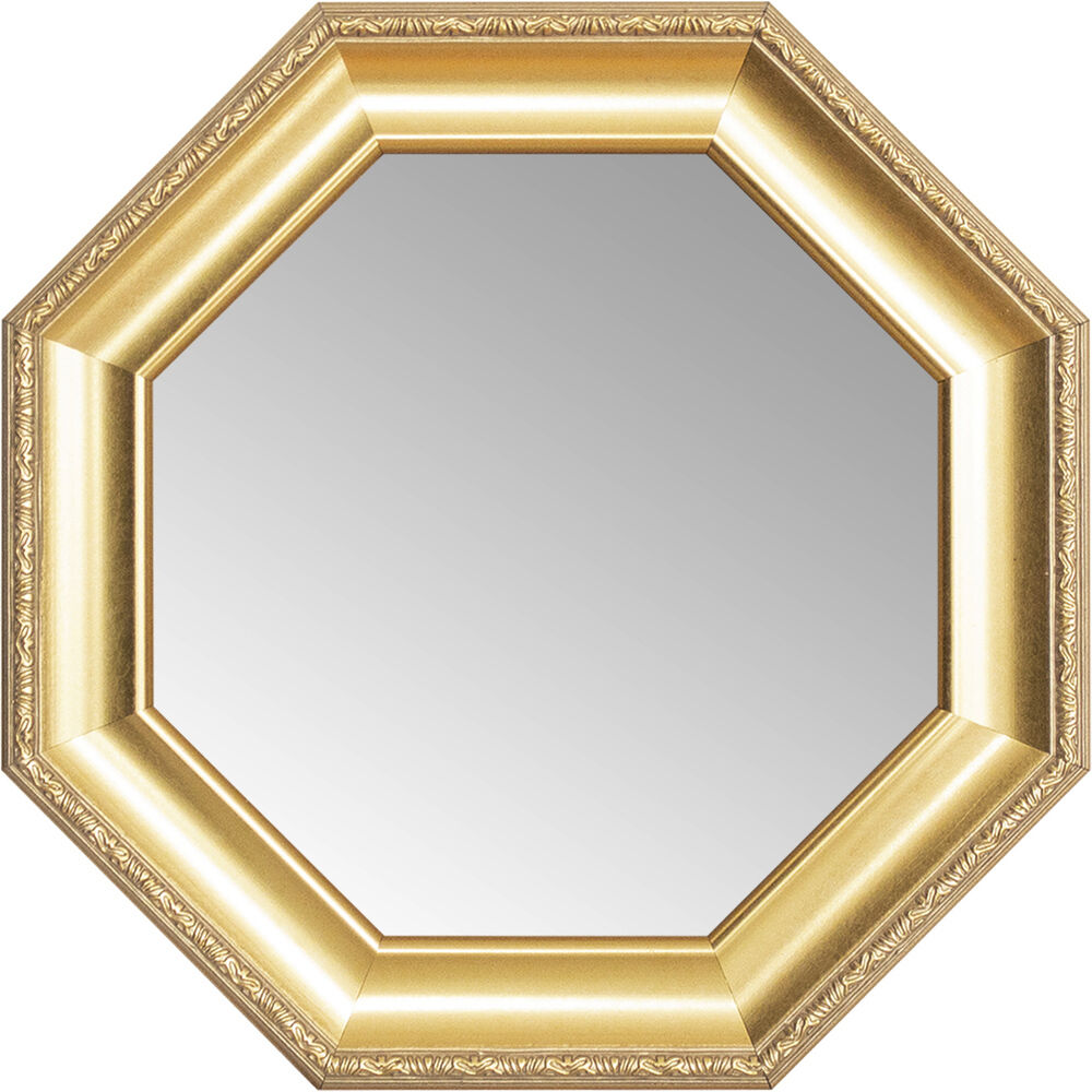 BACKYARD FAMILY「八角形 鏡 木製 通販 卓上 ミラー 壁掛け 卓上ミラー ウォールミラー スタンドミラー 八角鏡」|その他|イエロー1