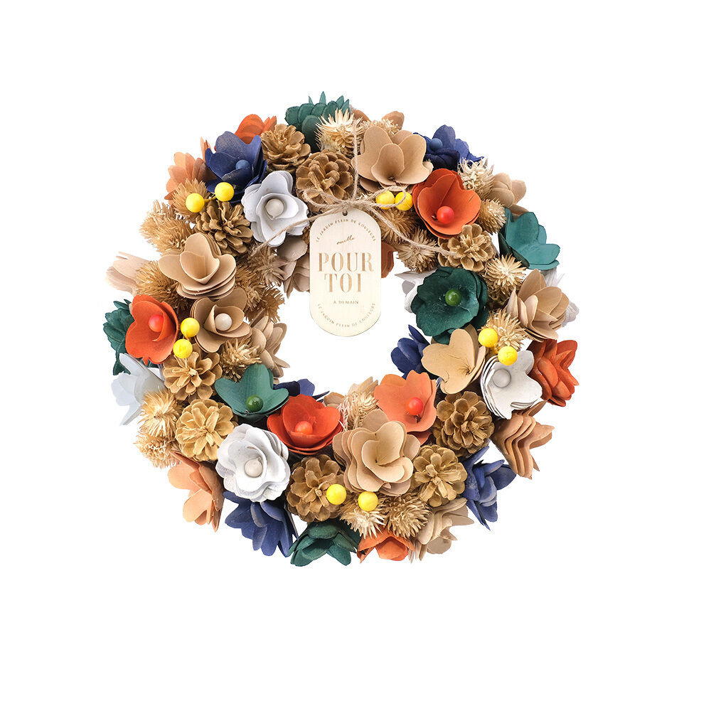 BACKYARD FAMILY「ナチュラルリース L 通販 リース 造花 お花 フラワーアレンジメント プリザーブドフラワー」|その他|ブラウン3