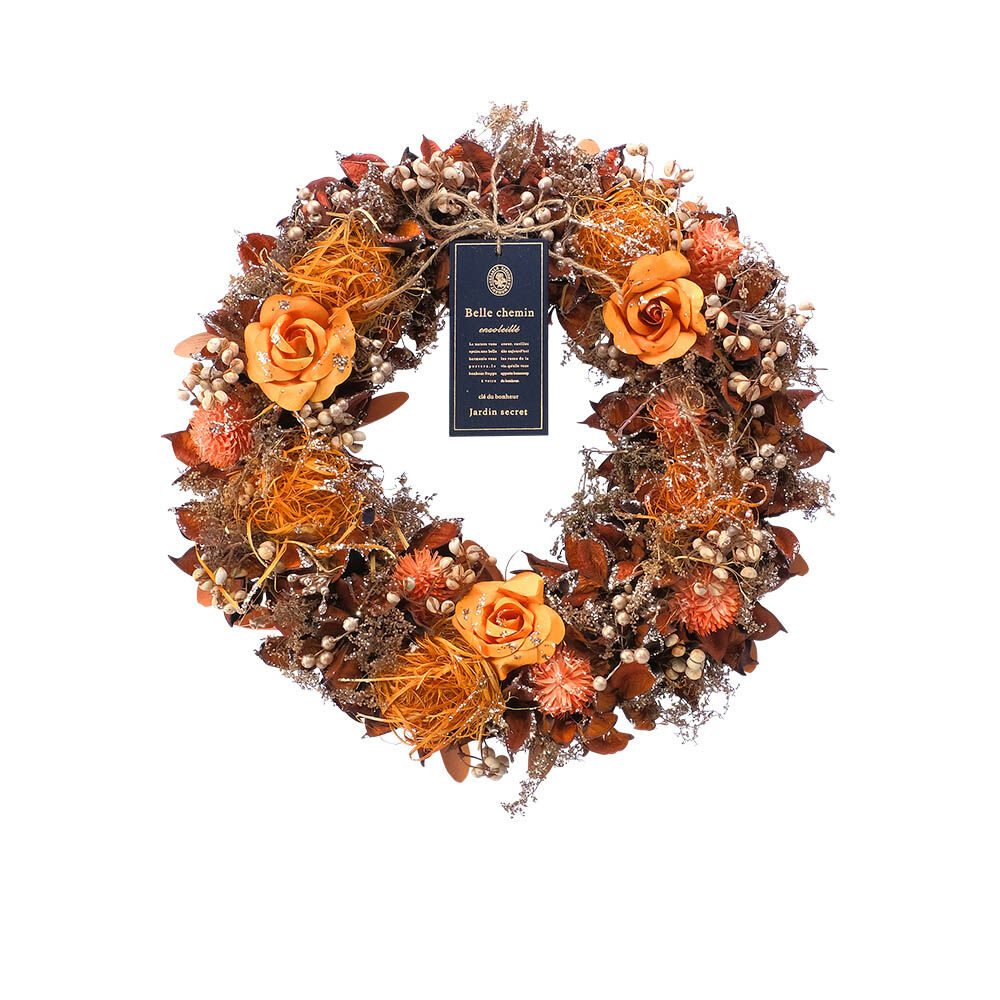 BACKYARD FAMILY「ナチュラルリース L 通販 リース 造花 お花 フラワーアレンジメント プリザーブドフラワー」|その他|ブラウン5