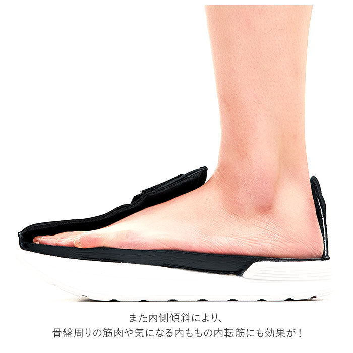 BACKYARD FAMILY「ウォーキングシューズ レディース 4e 通販 スニーカー 黒 履きやすい おしゃれ 紐なし 幅広」|スリッポン|