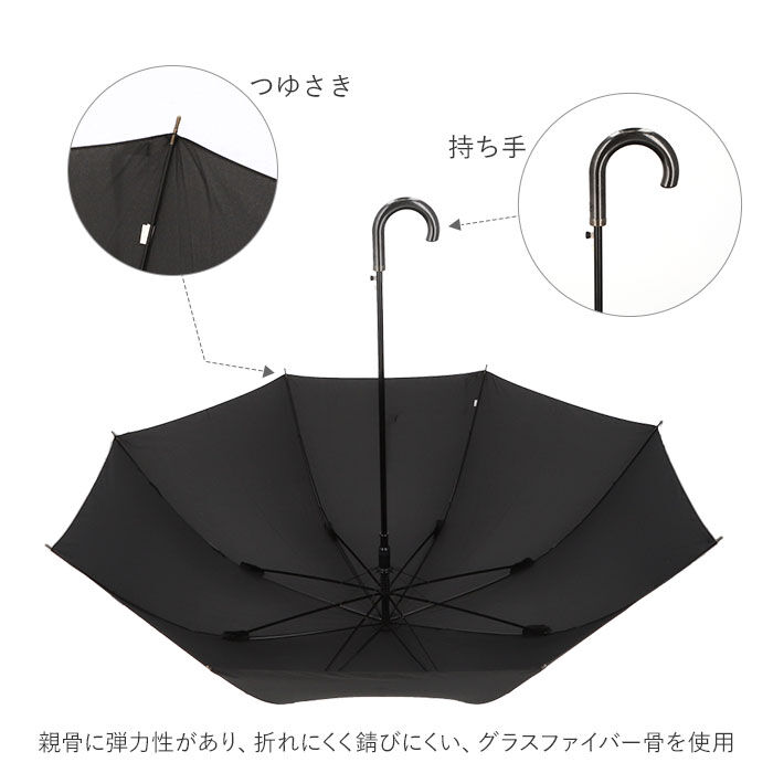 BACKYARD FAMILY「傘 メンズ 大きい 通販 風に強い 長傘 ジャンプ傘 75cm テフロン加工 撥水 はっ水 軽量」|傘|