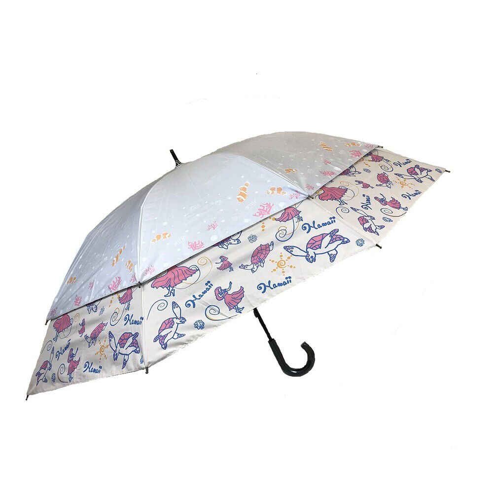 BACKYARD FAMILY「トランスフォーム傘 通販 長傘 雨傘 晴雨兼用傘 ショートワイド傘 遮光率99.99％」|傘|グレー1