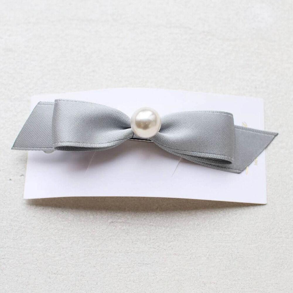 BACKYARD FAMILY「ヘアクリップ 大きめ リボン 通販 ヘア クリップ ヘアピン 髪飾り 髪留め キッズ 女の子 子供」|その他|グレー1