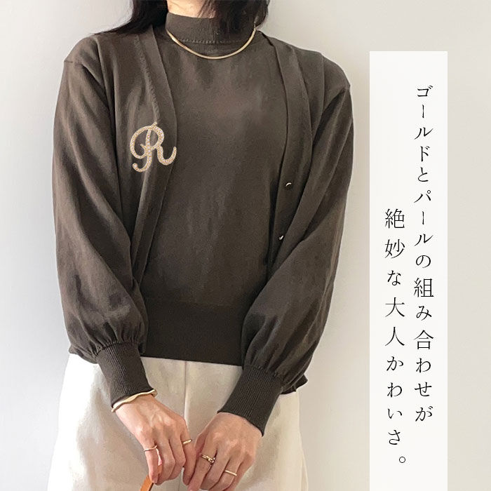 BACKYARD FAMILY「ブローチ パール 通販 イニシャルブローチ ピンブローチ アルファベット アクセサリー ピンバッチ」|その他|