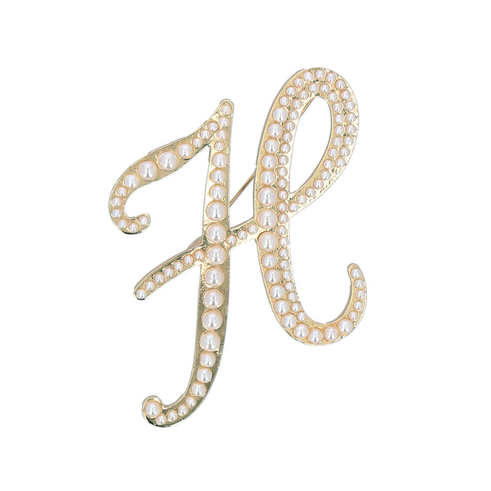 BACKYARD FAMILY「ブローチ パール 通販 イニシャルブローチ ピンブローチ アルファベット アクセサリー ピンバッチ」|その他|ホワイト6