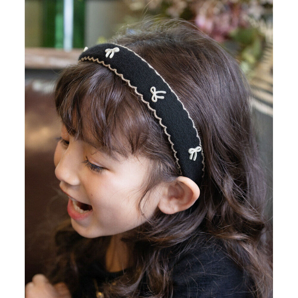 BACKYARD FAMILY「Rora カチューシャ キッズ 通販 ロリス リボン 髪飾り 髪留め 髪どめ ヘアアクセサリー」|その他|ブラック1