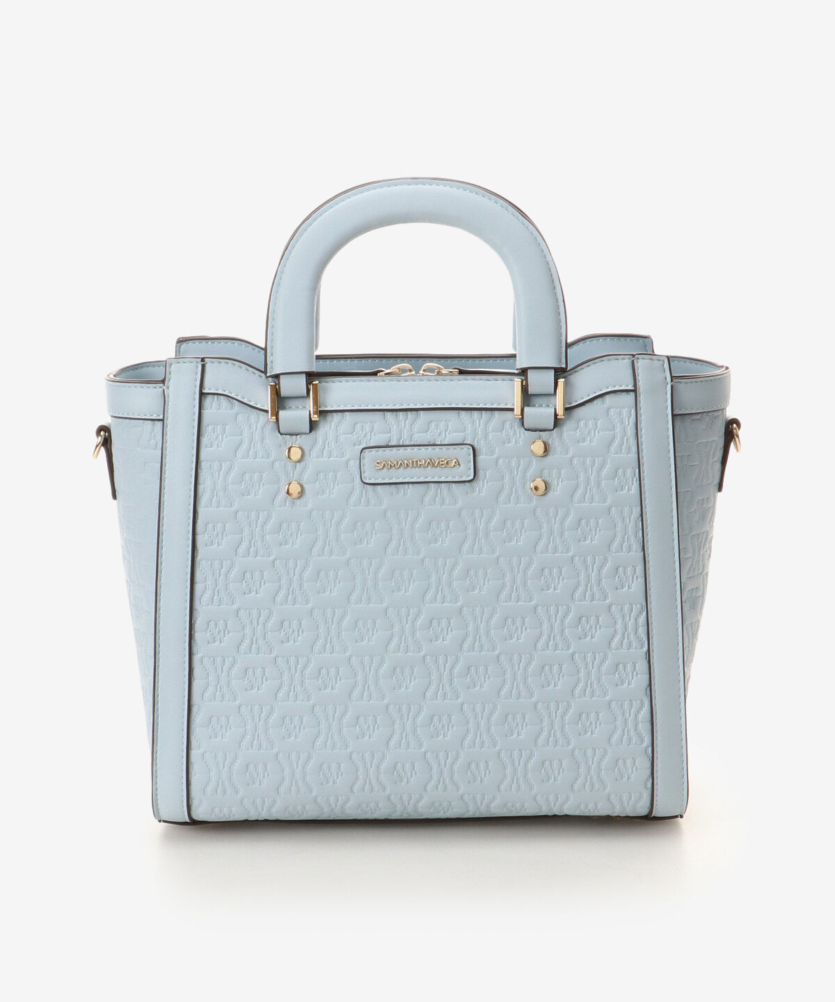Samantha Vega「エンボスポイントステッチハンドバッグ」|ハンドバッグ|ライトブルー