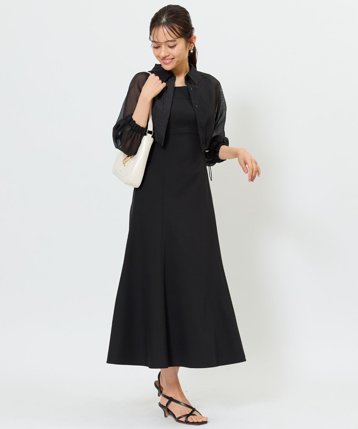 アンドクチュール「シアーシャツ＆ワンピースSET」|ワンピース|