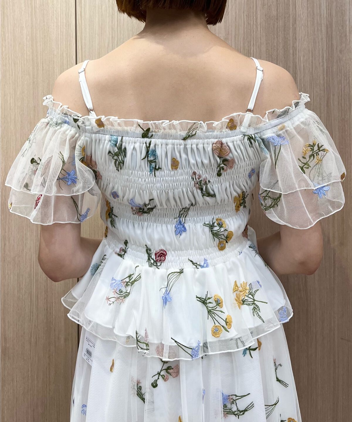 アンドクチュール「ボタニカル柄刺繍チュールブラウス」|シャツ・ブラウス|