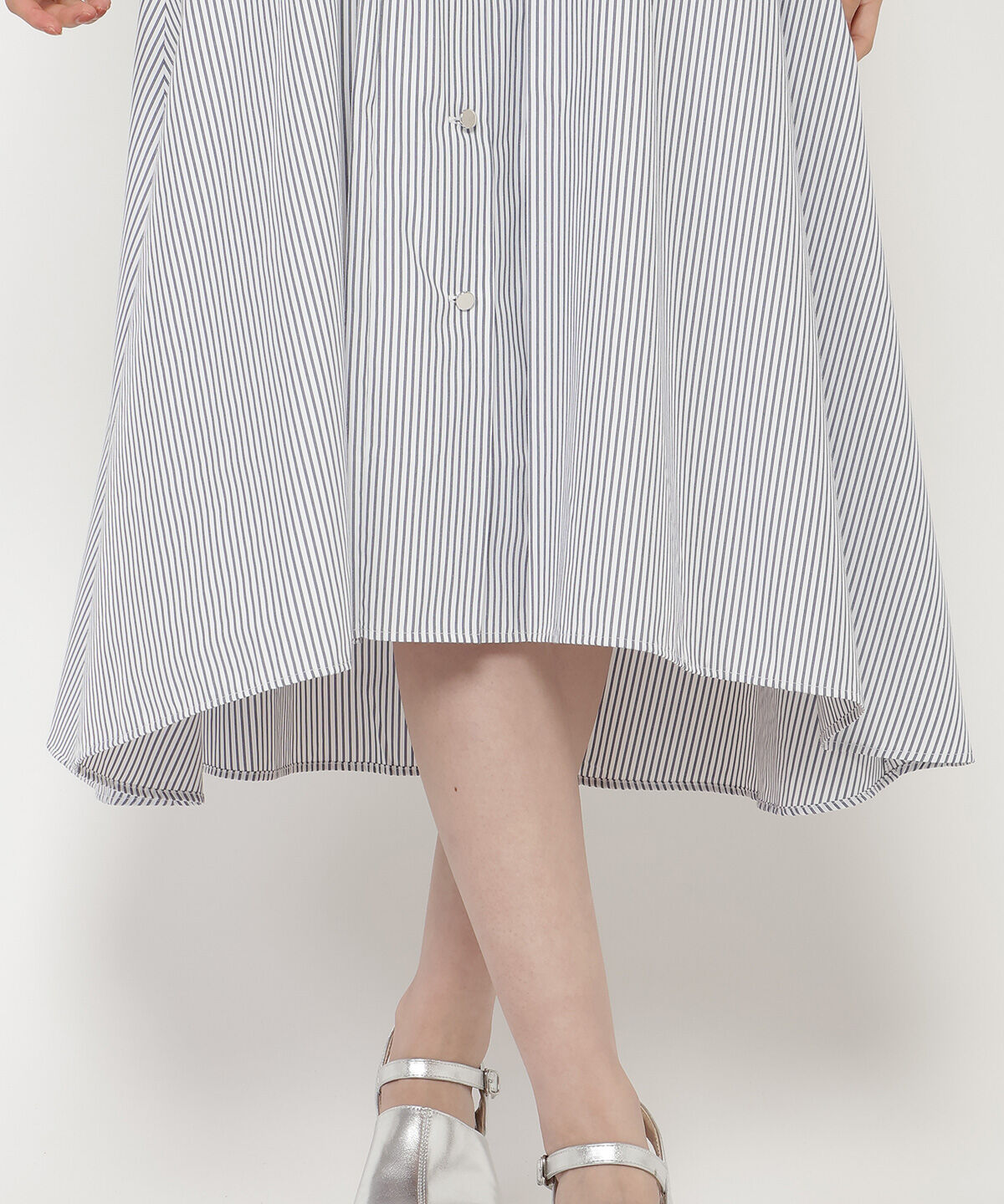 REDYAZEL「ケープフレアストライプワンピース」|ワンピース|