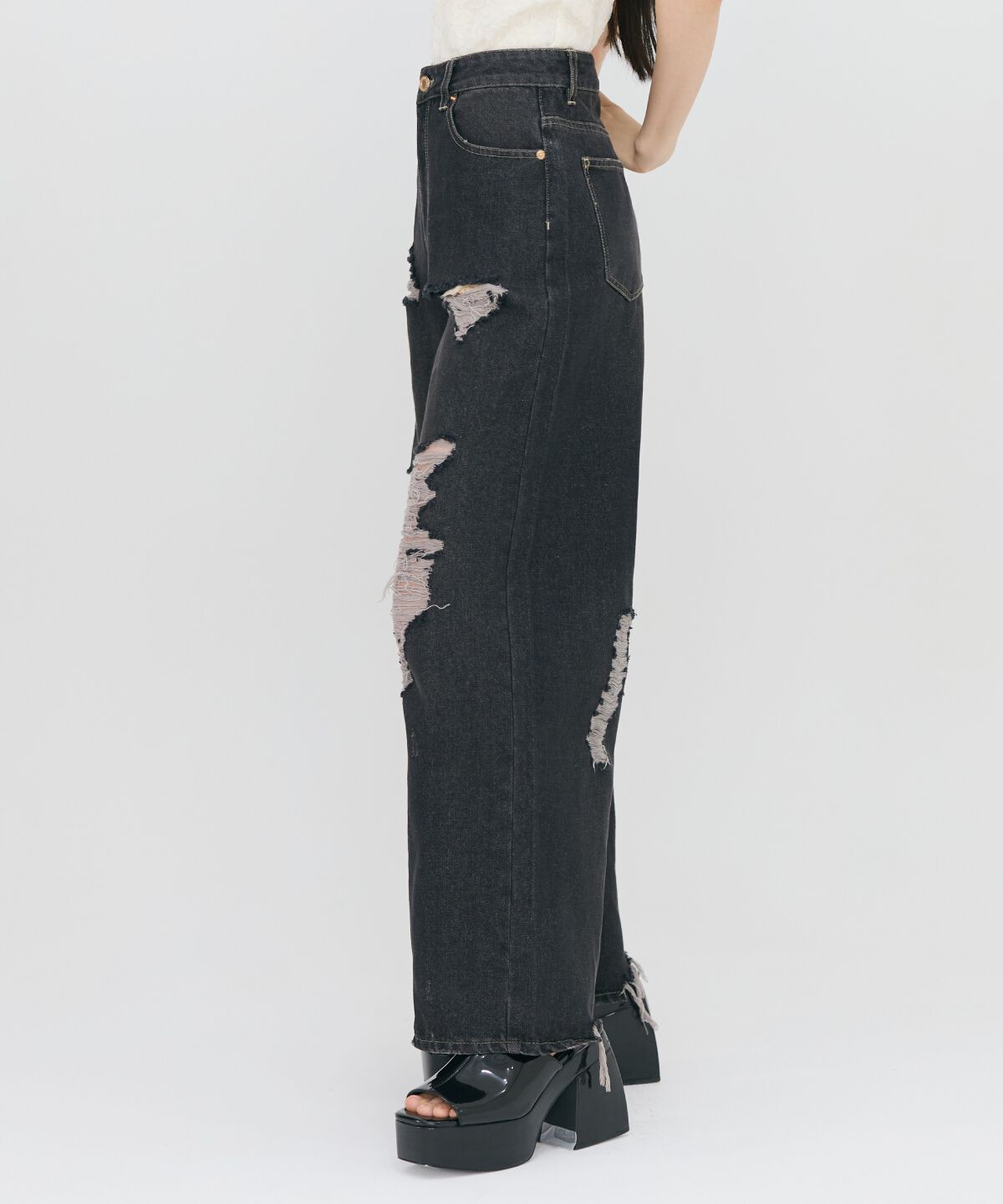 REDYAZEL「ハードダメージデニムパンツ」|デニム|