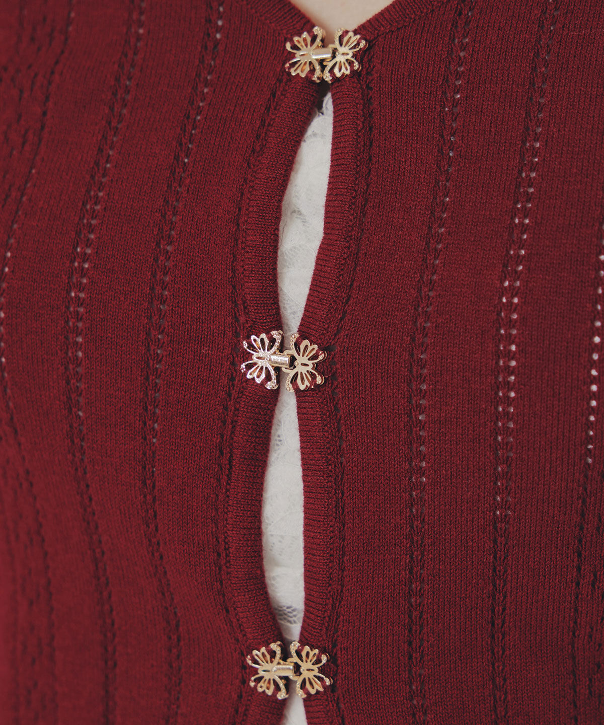 REDYAZEL「バタフライホックニットカーディガン」|カーディガン|