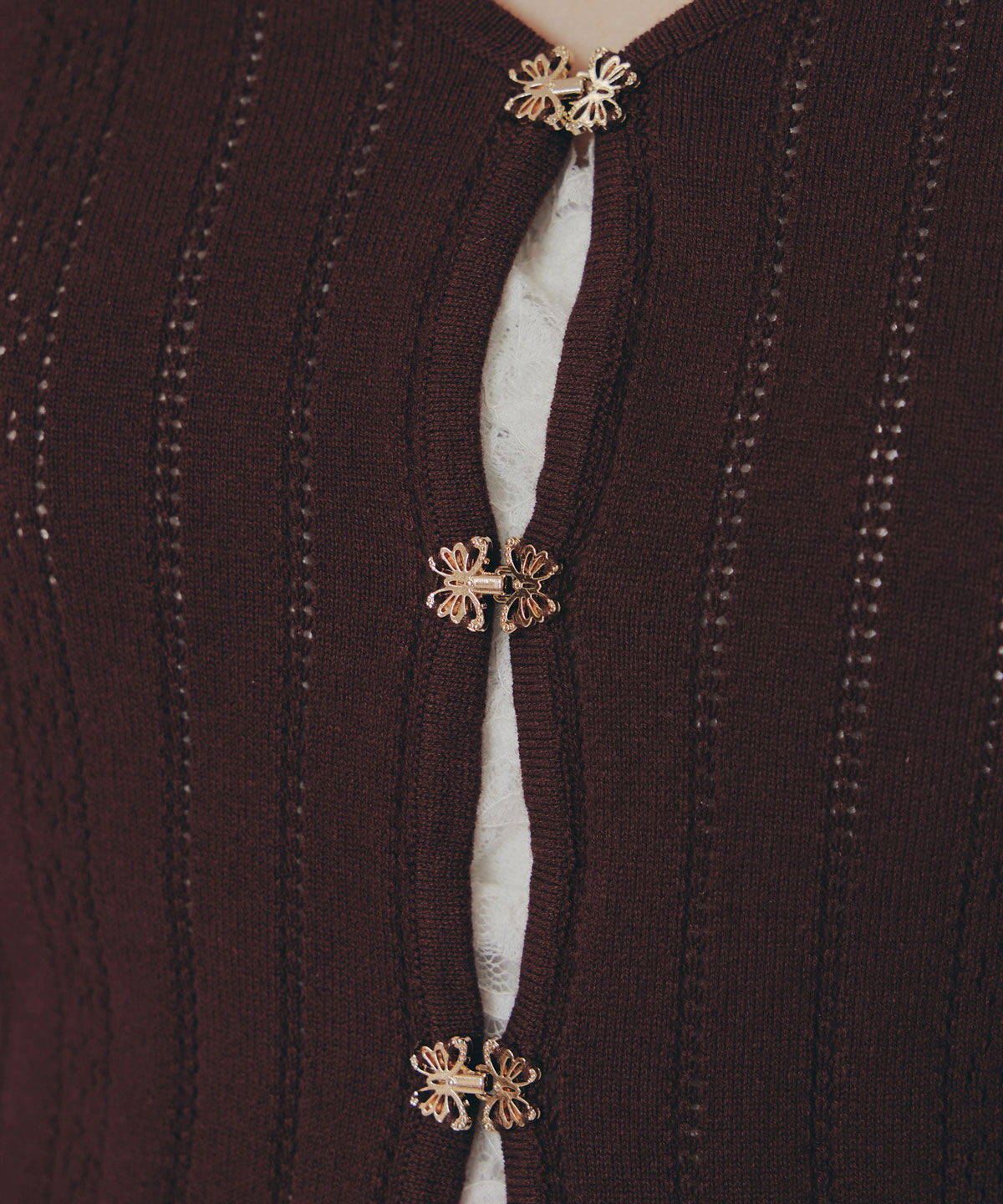 REDYAZEL「バタフライホックニットカーディガン」|カーディガン|