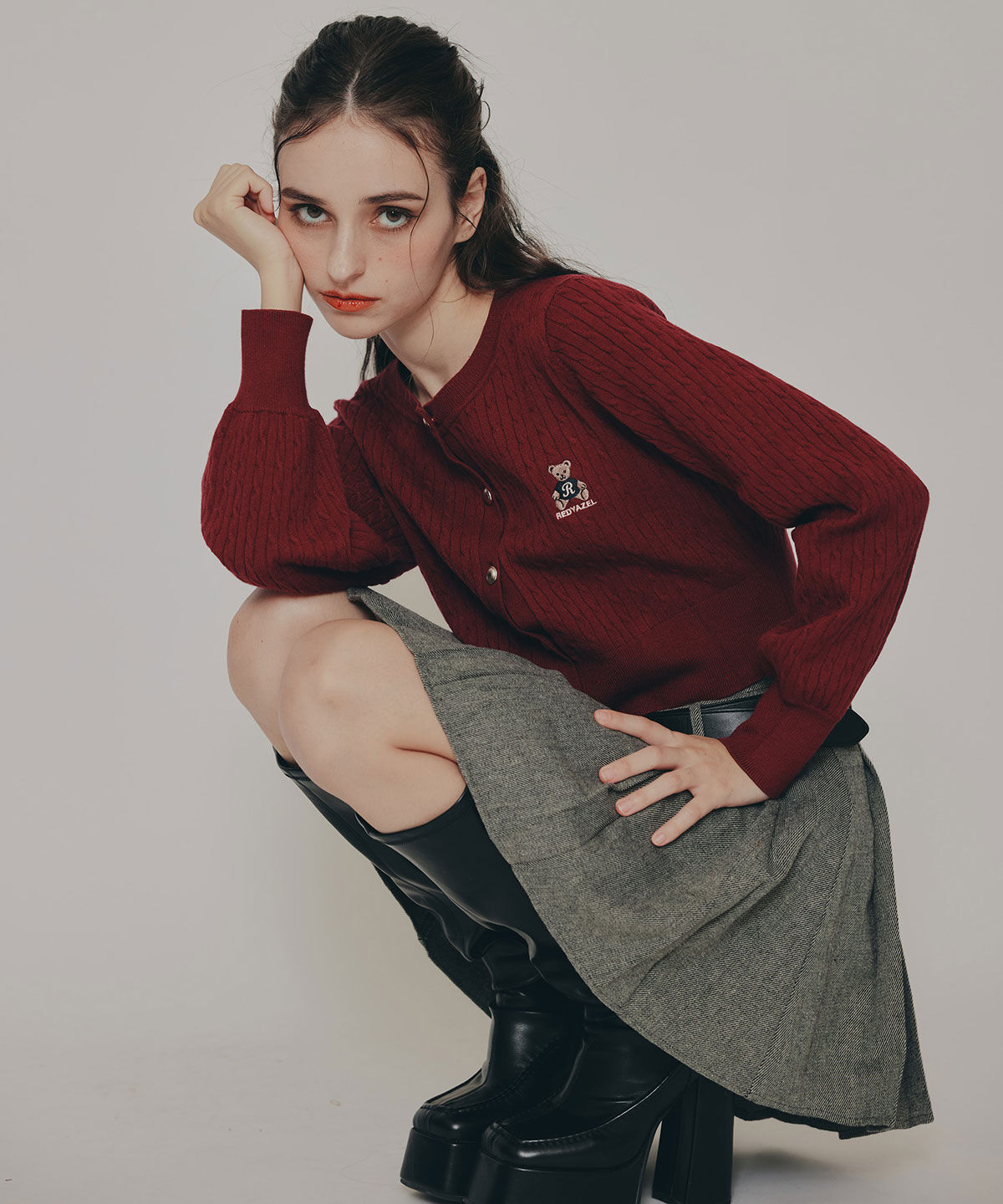 REDYAZEL「ローベルトプリーツミニスカート」|フレア|