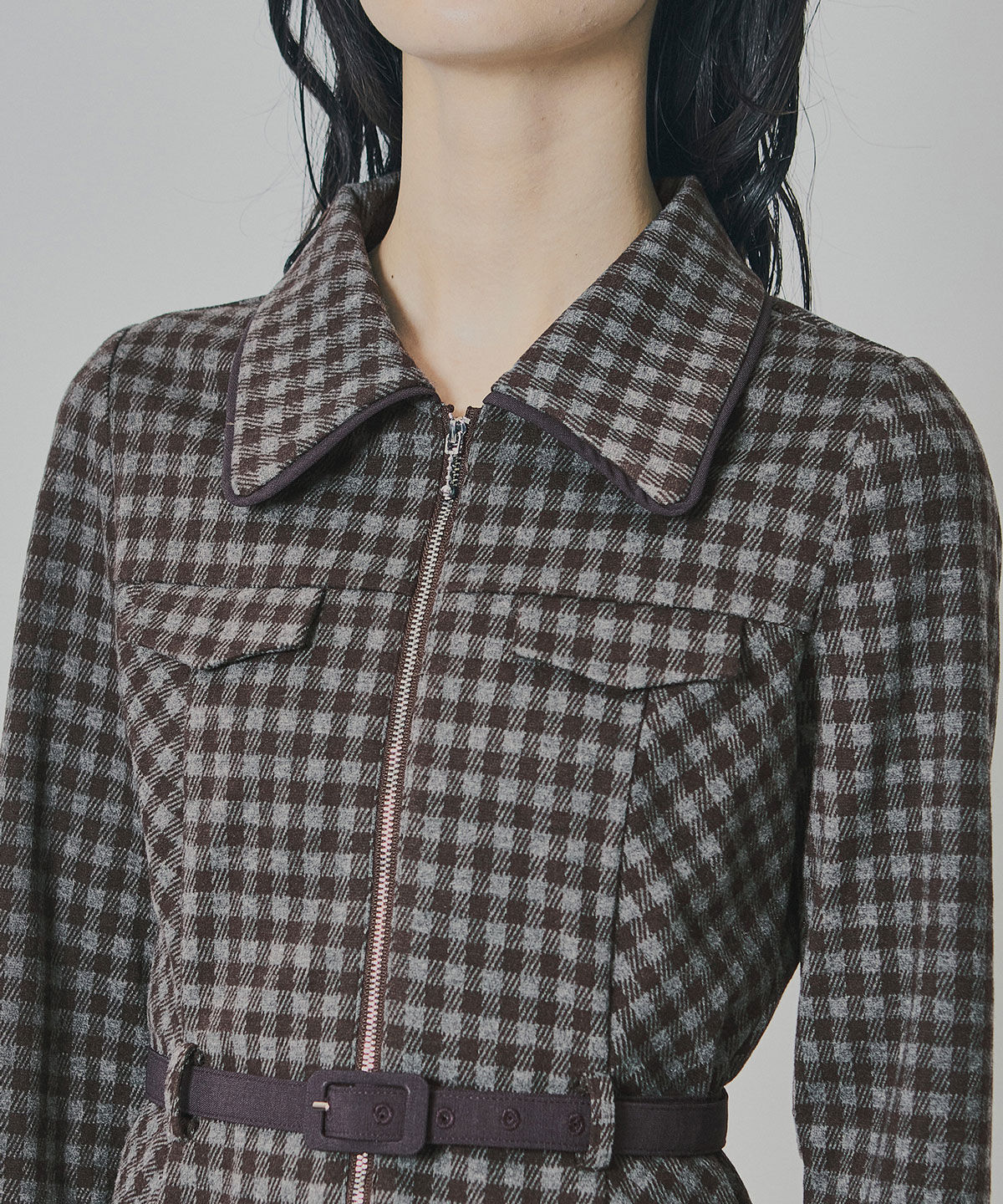 REDYAZEL「クラシカルチェックZIPミニワンピース」|ワンピース|