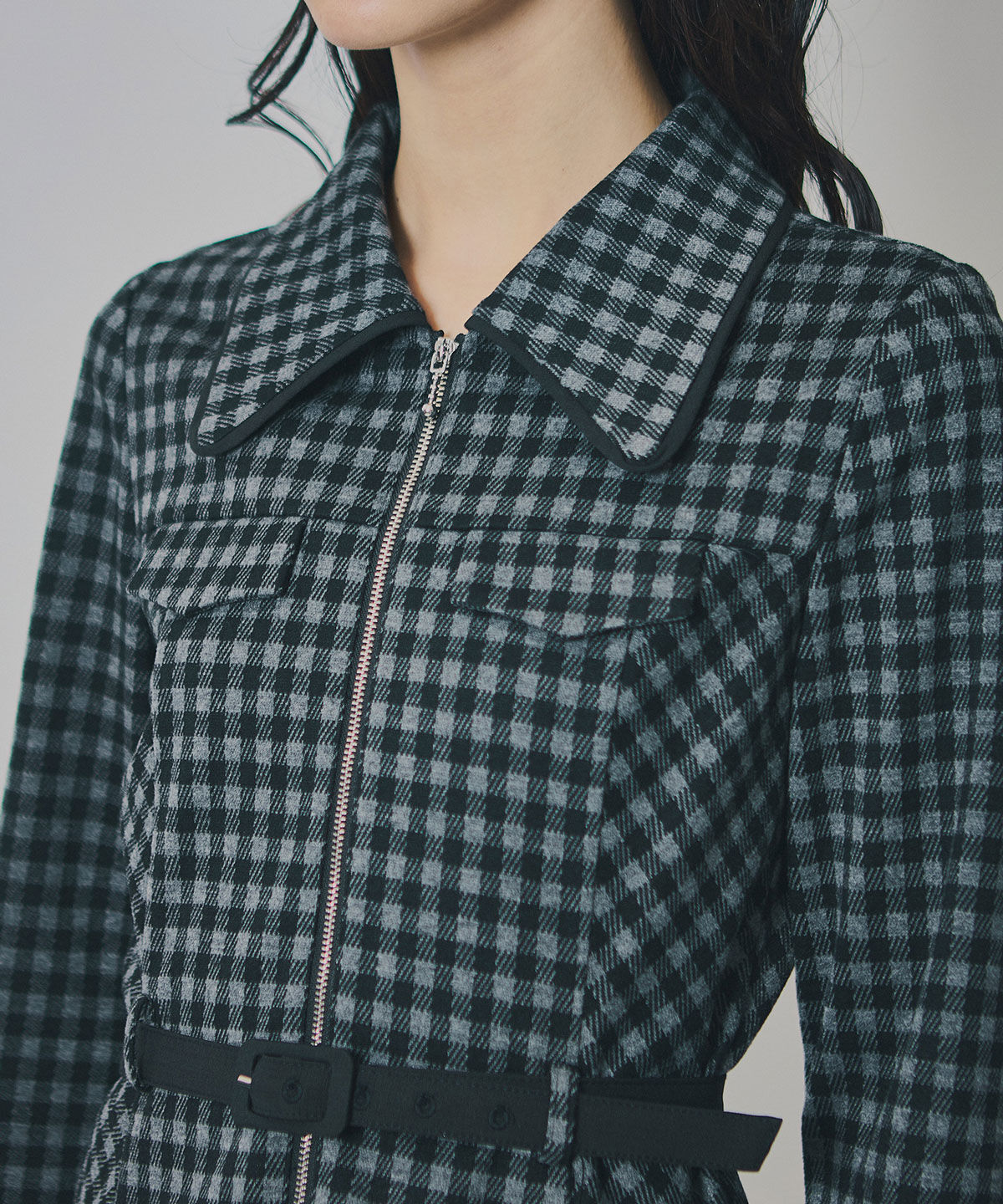 REDYAZEL「クラシカルチェックZIPミニワンピース」|ワンピース|