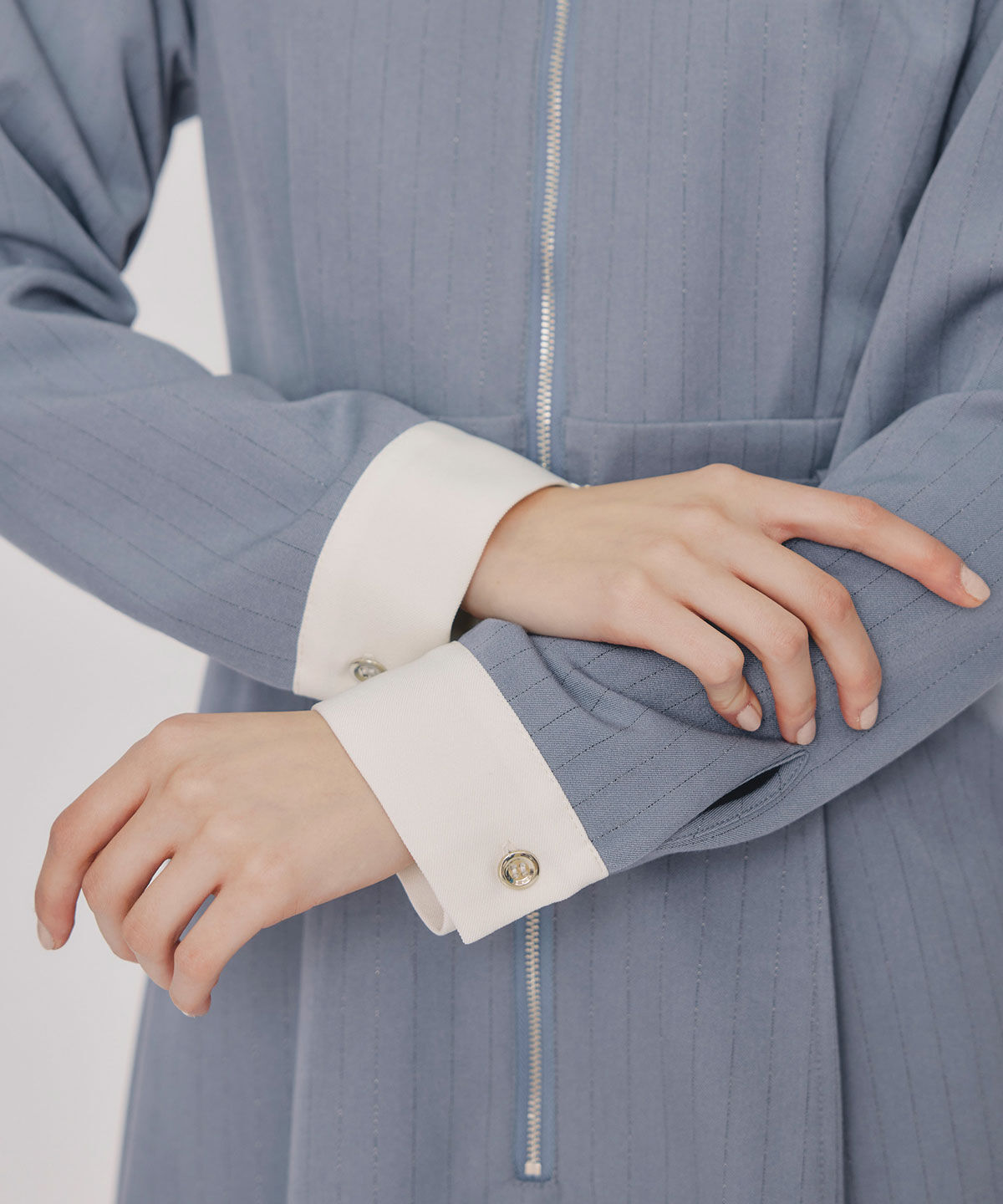 REDYAZEL「フロントZIPストライプロングワンピース」|ワンピース|