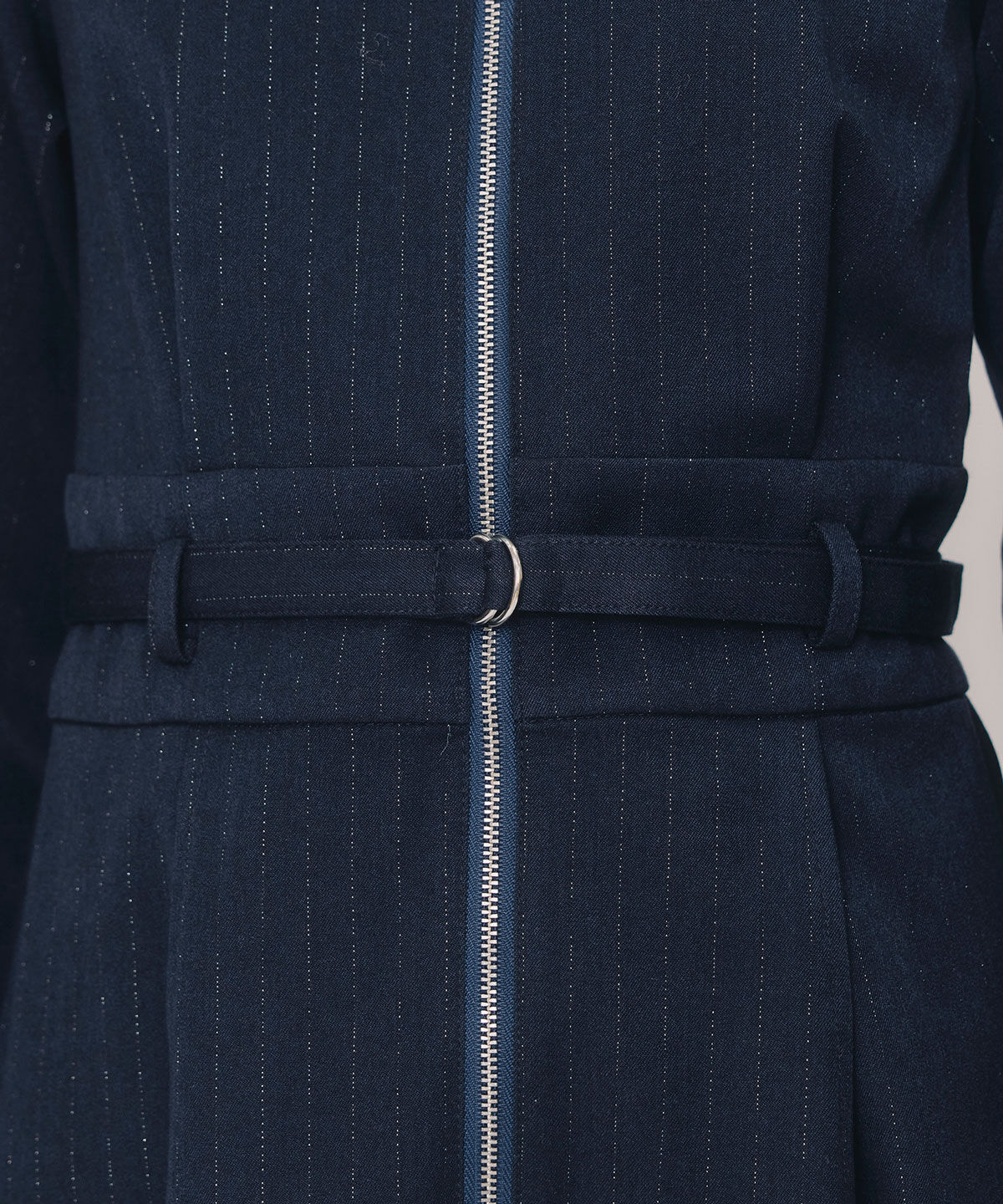 REDYAZEL「フロントZIPストライプロングワンピース」|ワンピース|