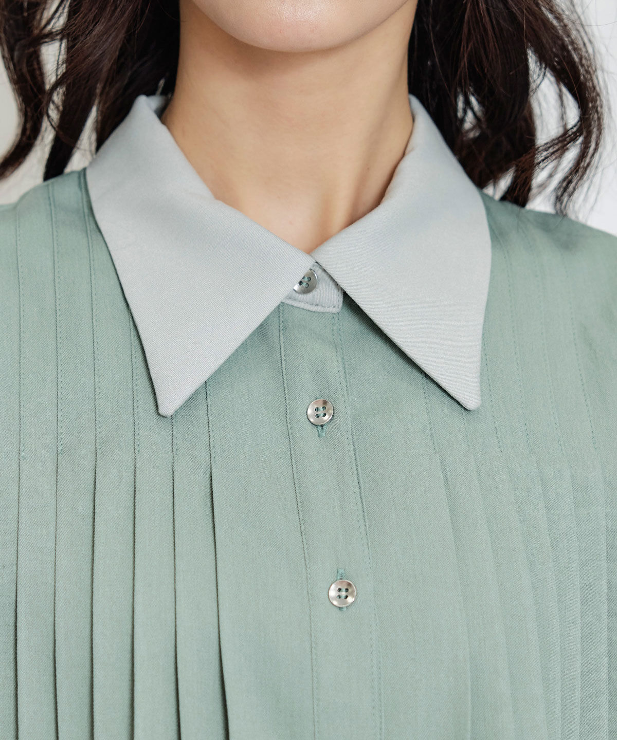 REDYAZEL「フロントプリーツリボンタイフレアロングワンピース」|ワンピース|