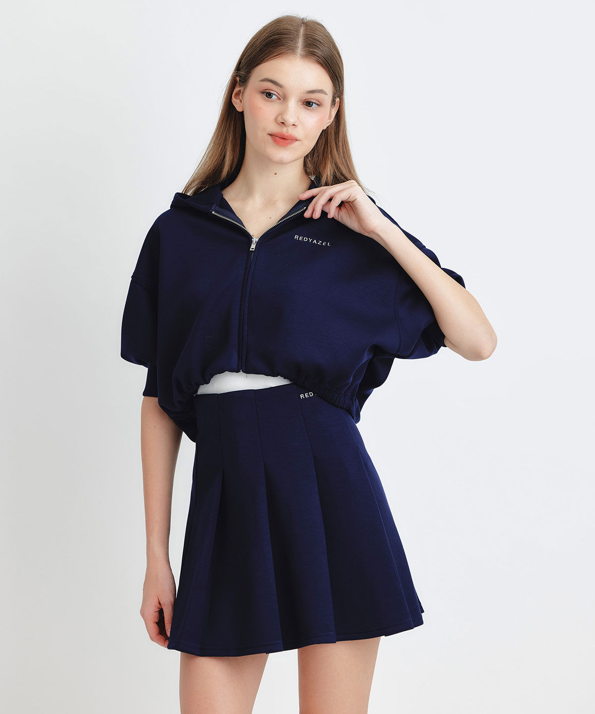 REDYAZEL「ダンボールプリーツミニスカート」|フレア|