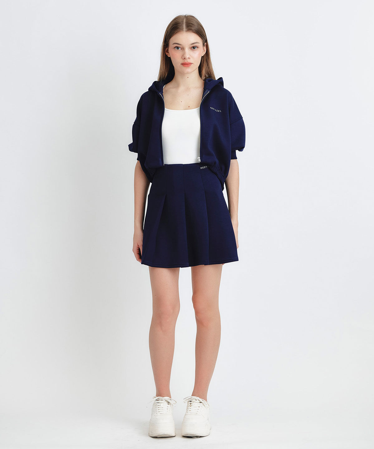 REDYAZEL「ダンボールプリーツミニスカート」|フレア|