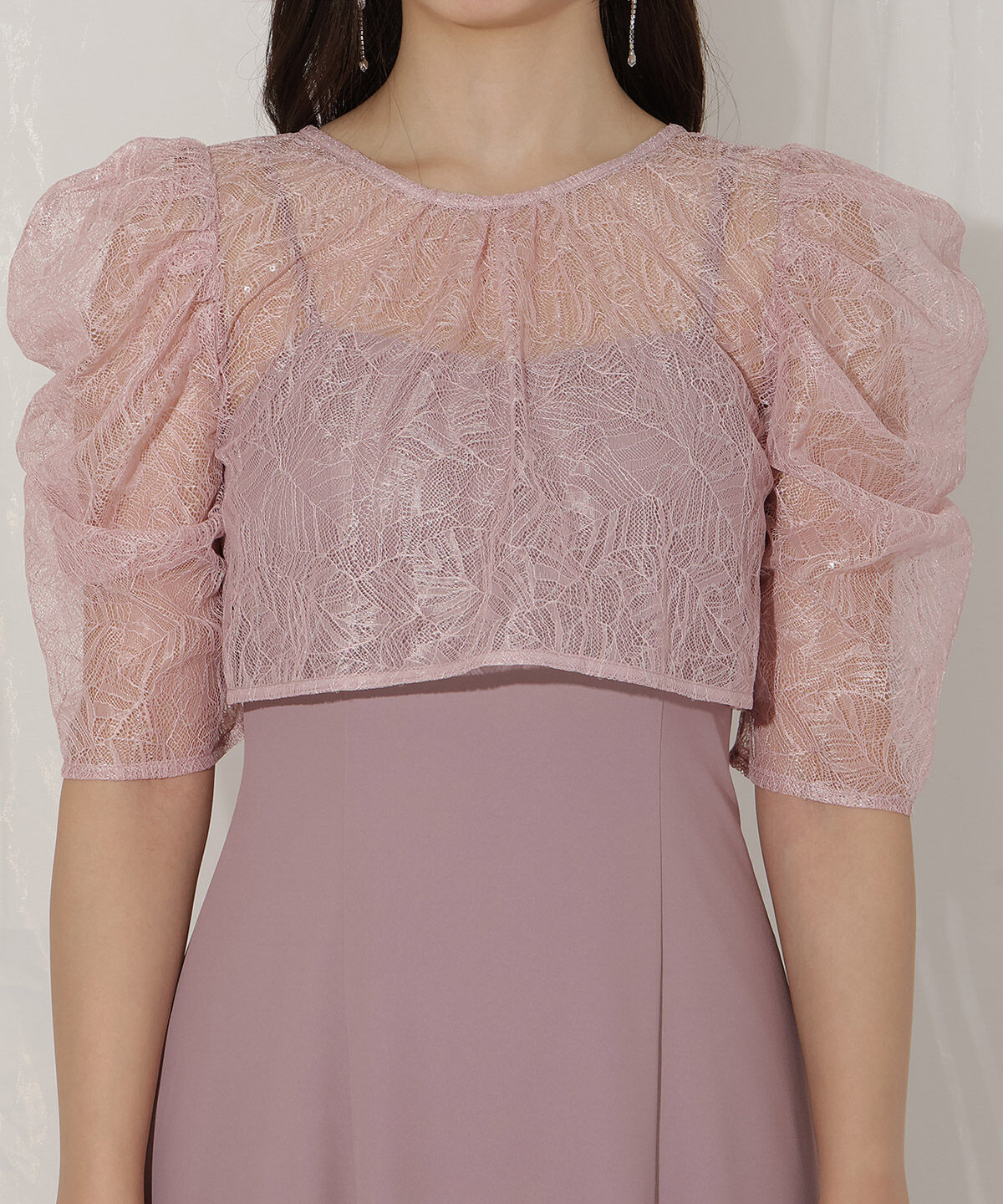 WILLSELECTION「スパンコールレースブラウス&times;マーメイドワンピース」|ドレス|