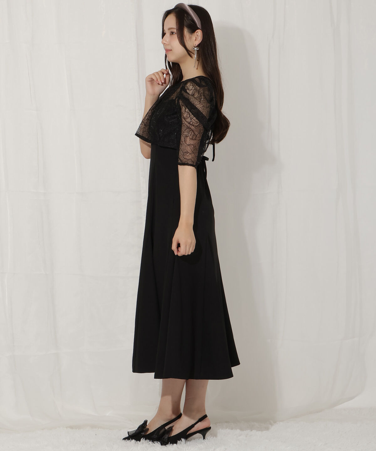 WILLSELECTION「スパンコールレースブラウス&times;マーメイドワンピース」|ドレス|