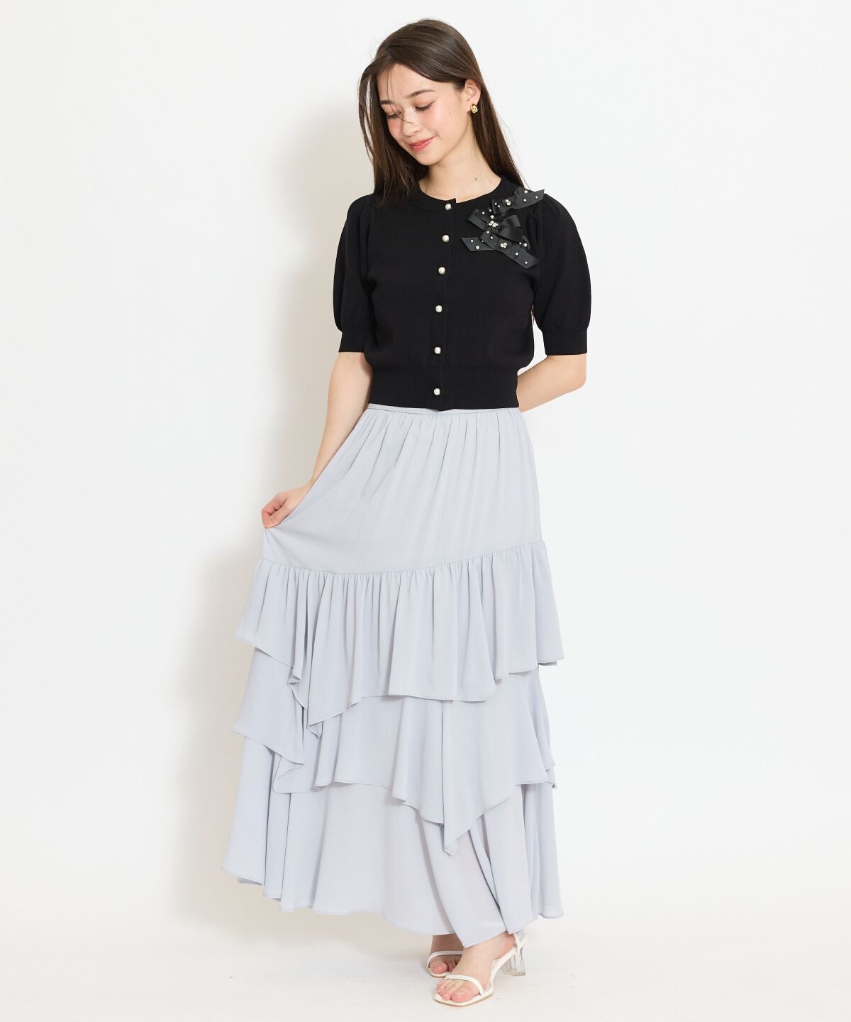 WILLSELECTION「リボンデコレーションカーディガン」|カーディガン|