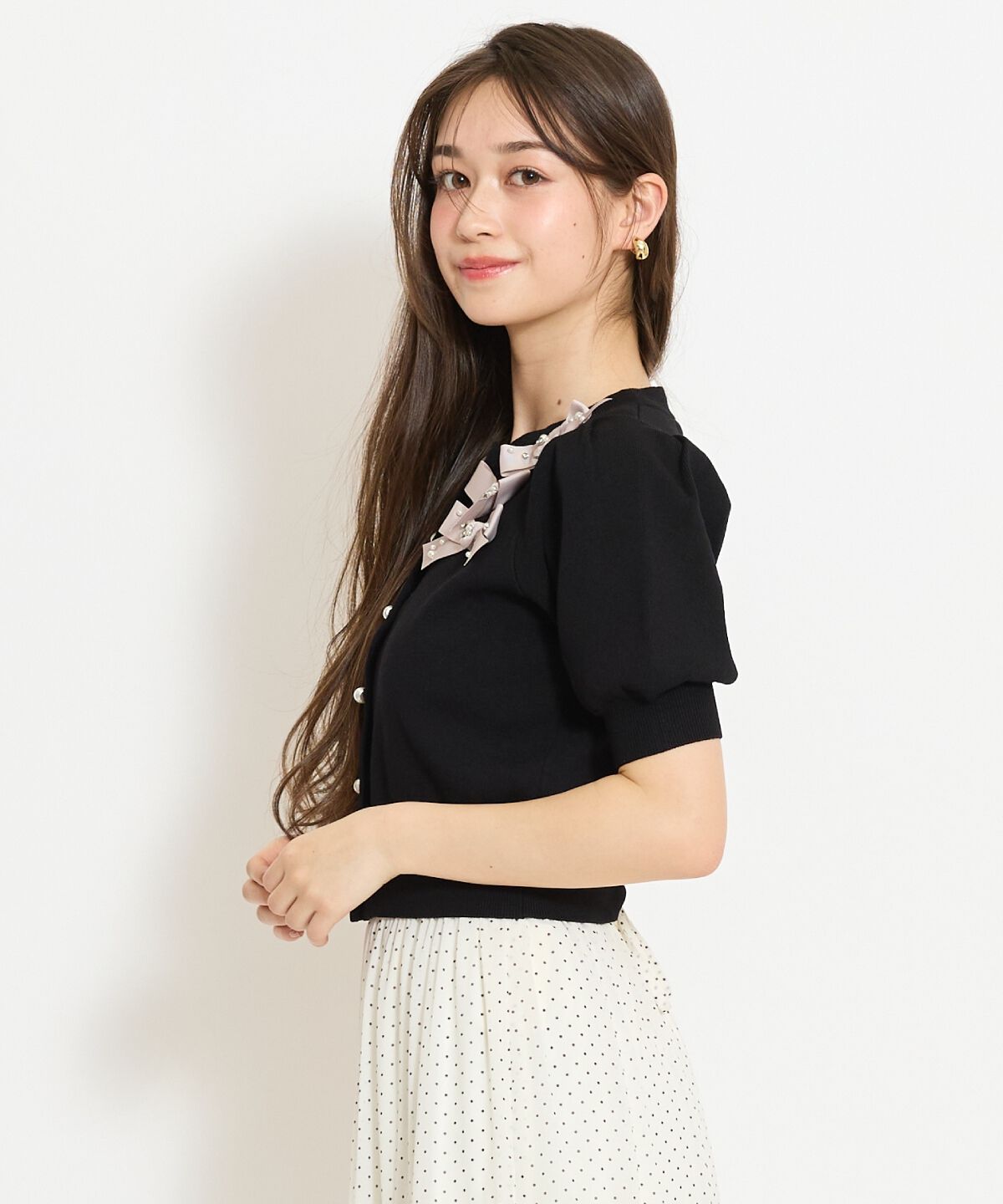 WILLSELECTION「リボンデコレーションカーディガン」|カーディガン|