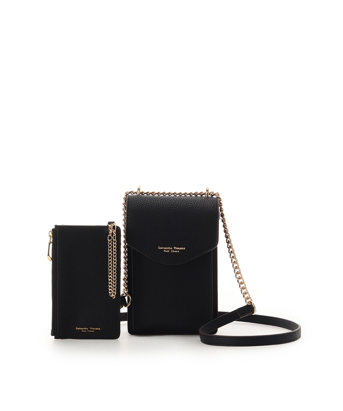 Samantha Thavasa Petit Choice「マルチケース付き スマホショルダー」|ショルダー・メッセンジャー|ブラック