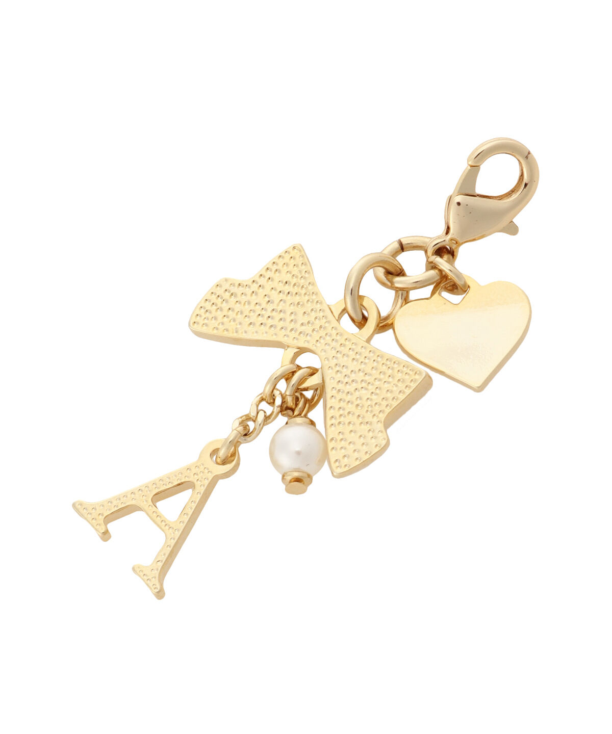 Samantha Thavasa Petit Choice「リボンイニシャルファスナーチャーム(A)」|チャーム・キーホルダー|