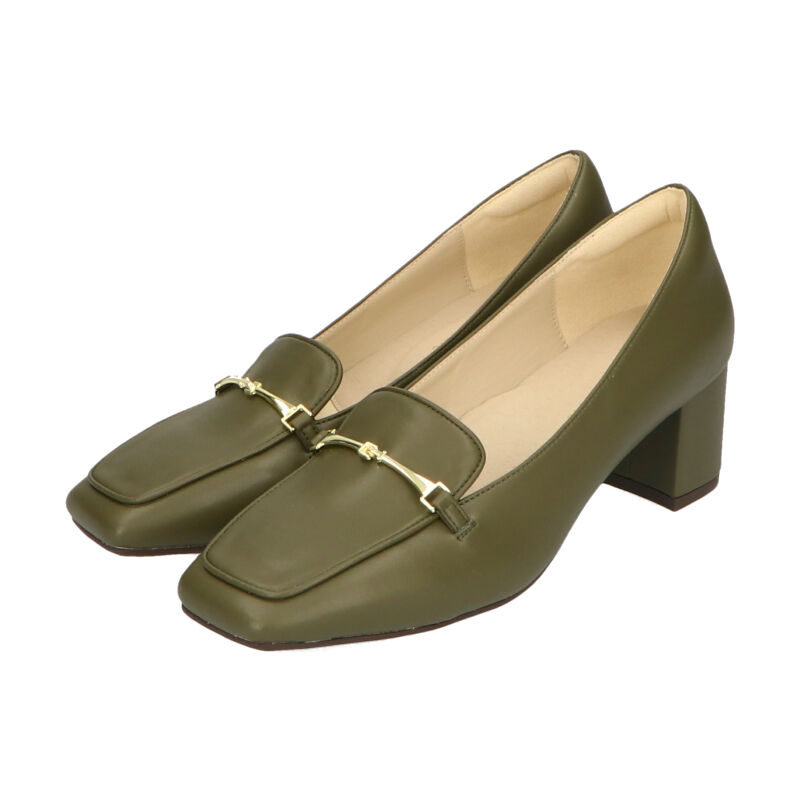 ORiental TRaffic「【跳べるパンプス/シリーズ累計１５０万足突破】ビットモチーフ/R-3207 ヒール ローファー」|パンプス|