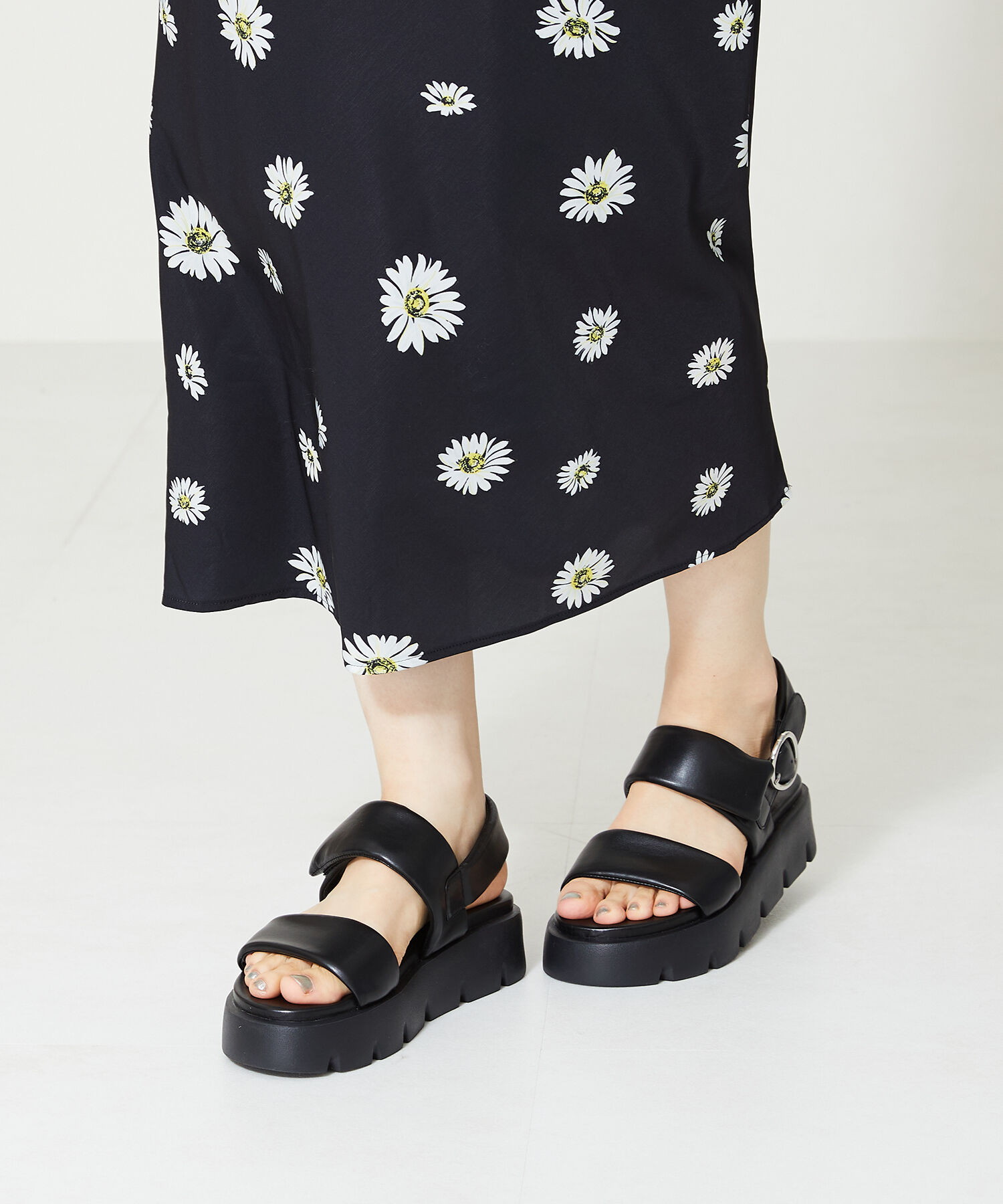 ORiental TRaffic「パデットダブルベルト厚底サンダル/41204」|サンダル|