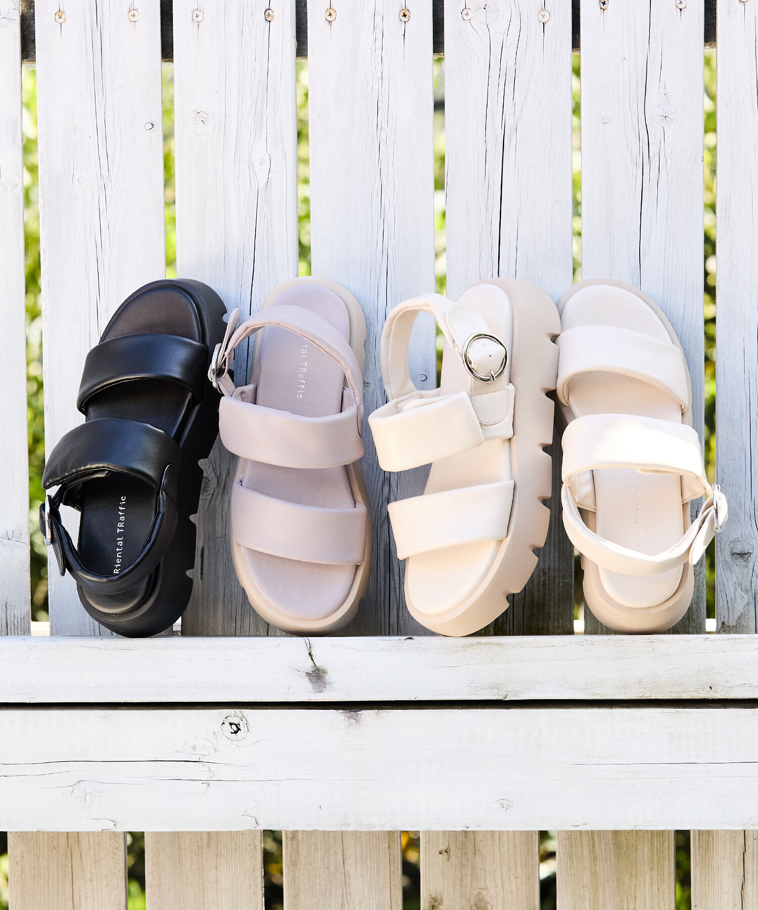 ORiental TRaffic「パデットダブルベルト厚底サンダル/41204」|サンダル|