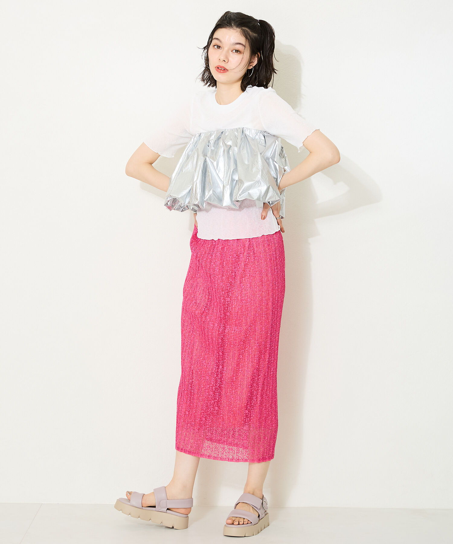 ORiental TRaffic「パデットダブルベルト厚底サンダル/41204」|サンダル|