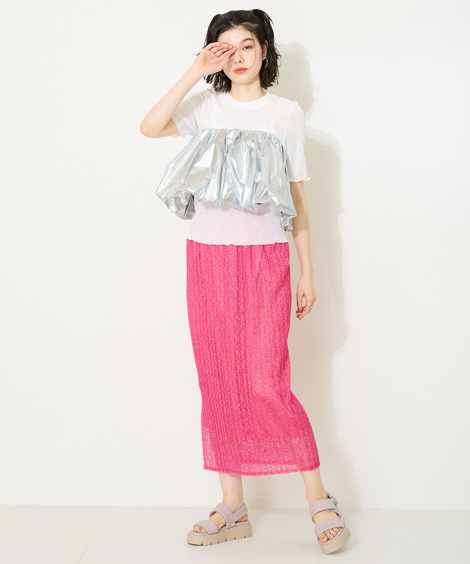 ORiental TRaffic「パデットダブルベルト厚底サンダル/41204」|サンダル|