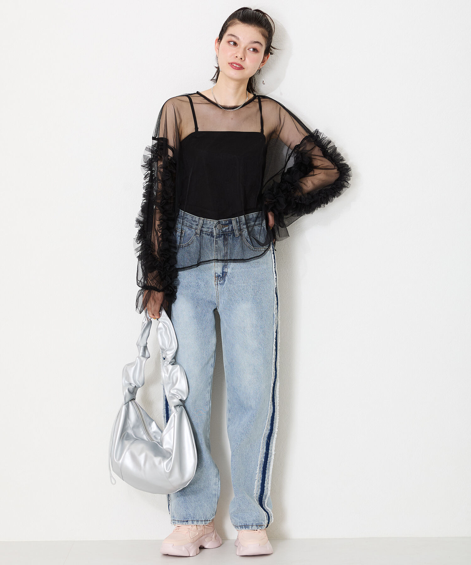 ORiental TRaffic「【トレンド】フレアソールシューレーススニーカー/OT3735 スニーカー 人気 売れてる スポーティー」|スニーカー|