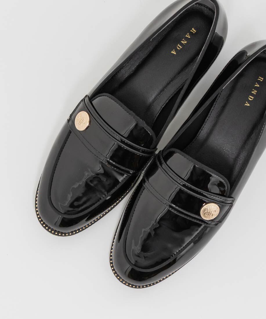  「晴雨兼用 モノグラムパーツローファーシューズ」|ローファー|