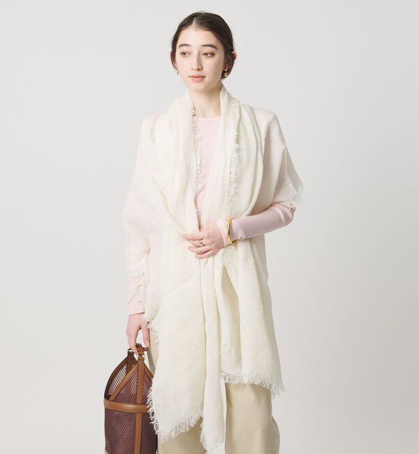 UNITED ARROWS「＜ASAUCE MELER＞LI GAUZE ストール」|ストール|OFF WHITE