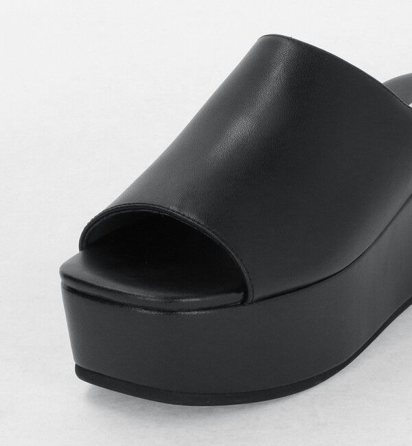 UNITED ARROWS「レザー プラットフォーム ミュール/サンダル」|サンダル|