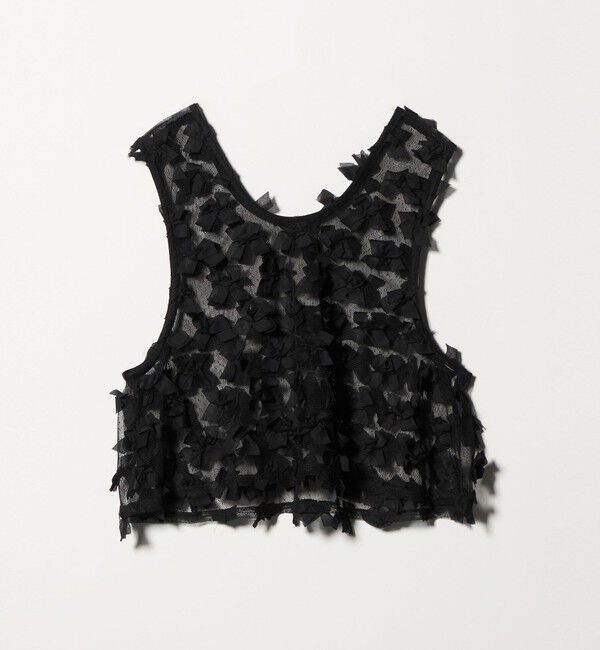 AEWEN MATOPH「＜AEWEN MATOPH＞ドットチュールリボンノースリーブ」|シャツ・ブラウス|