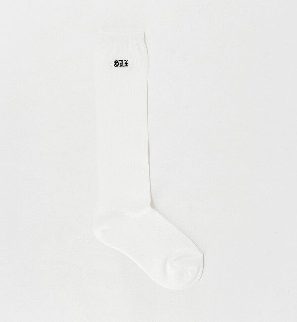 UNITED ARROWS green label relaxing「ロゴリブクルー ハイソックス / 靴下 キッズ  17cm-19cm」|ソックス|WHITE