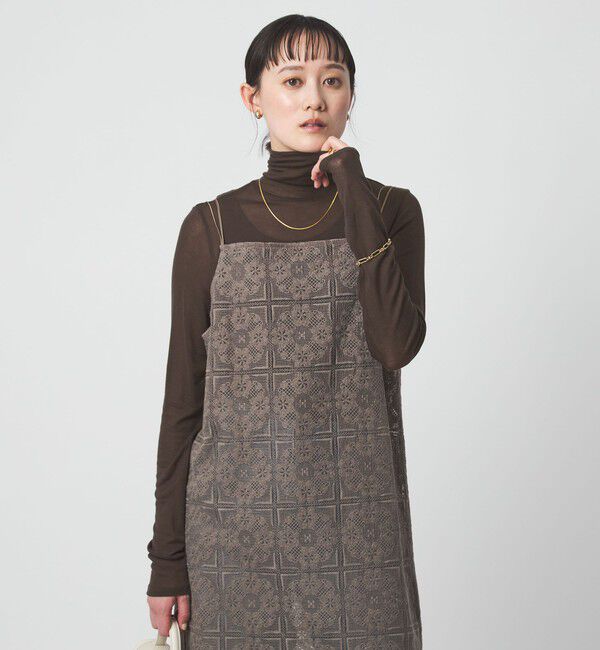 UNITED ARROWS green label relaxing「レディ シアー タートルネック カットソー」|Tシャツ・カットソー|DK.BROWN