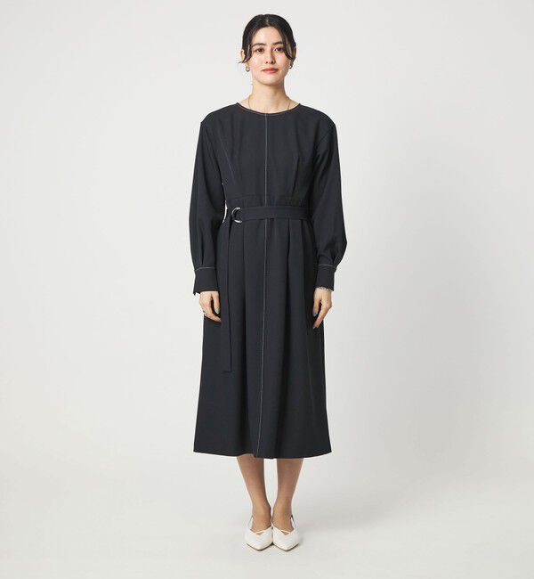 UNITED ARROWS green label relaxing「ステッチ タック セミフレア ワンピース」|ワンピース|