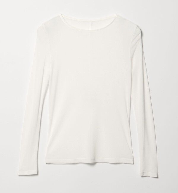 EMMEL REFINES「＜EMMEL REFINES＞EM ソフトチュール シアークルーネック」|Tシャツ・カットソー|WHITE