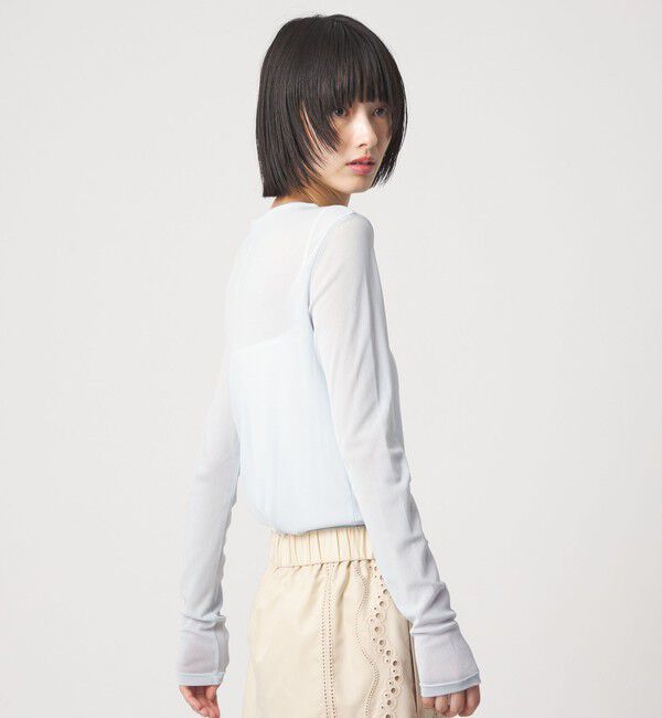 EMMEL REFINES「＜EMMEL REFINES＞EM ソフトチュール シアークルーネック」|Tシャツ・カットソー|